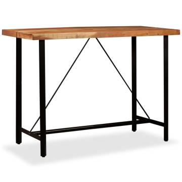 Bar Table Solid Acacia Wood 150x70x107 cm