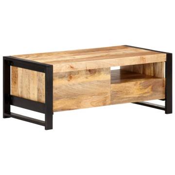 Coffee Table 100x50x40 cm Rough Mango Wood