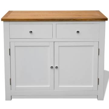 Sideboard 90x33.5x83 cm Solid Oak Wood