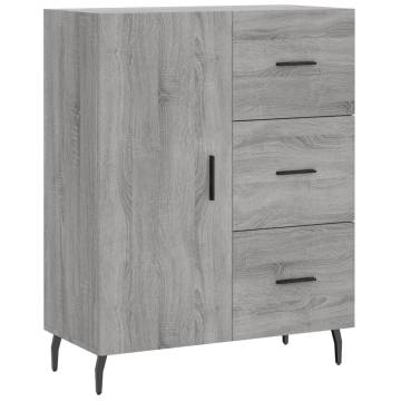 Highboard Grey Sonoma 69.5x34x180 cm Engineered Wood