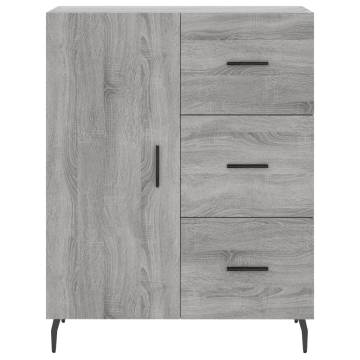 Highboard Grey Sonoma 69.5x34x180 cm Engineered Wood