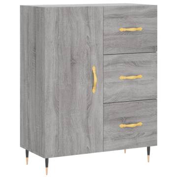 Highboard Grey Sonoma 69.5x34x180 cm Engineered Wood