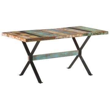 Dining Table 160x80x76 cm Solid Reclaimed Wood