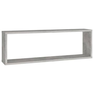 Wall Cube Shelf 6 pcs Concrete Grey 80x15x26.5 cm Engineered Wood