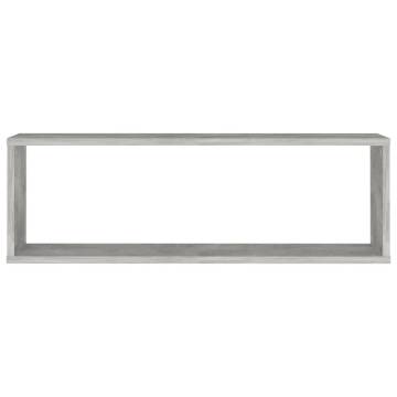 Wall Cube Shelf 6 pcs Concrete Grey 80x15x26.5 cm Engineered Wood