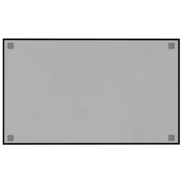 Wall-mounted Magnetic Board Black 100x60 cm Tempered Glass