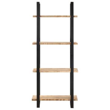 4-Tier Bookcase 80x40x180 cm Rough Mango Wood