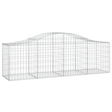 Arched Gabion Baskets 12 pcs 200x50x6080 cm Galvanised Iron