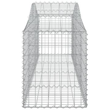 Arched Gabion Baskets 12 pcs 200x50x6080 cm Galvanised Iron