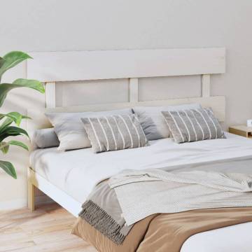 Bed Headboard White 164x3x81 cm Solid Wood Pine