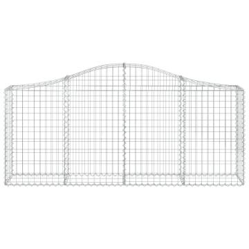 Arched Gabion Baskets 18 pcs 200x30x80100 cm Galvanised Iron