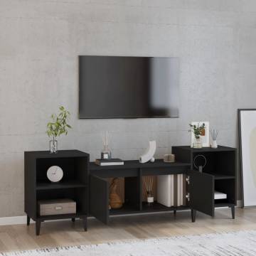 TV Cabinet Black 160x35x55 cm Engineered Wood