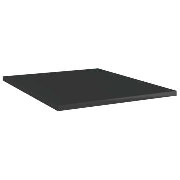 Bookshelf Boards 4 pcs High Gloss Black 40x50x1.5 cm Engineered Wood