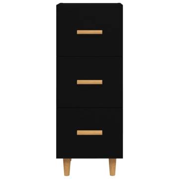 Sideboard Black 34.5x34x90 cm Engineered Wood