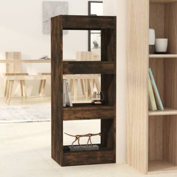 Book CabinetRoom Divider Smoked Oak 40x30x103 cm Engineered Wood