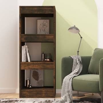 Book CabinetRoom Divider Smoked Oak 40x30x103 cm Engineered Wood