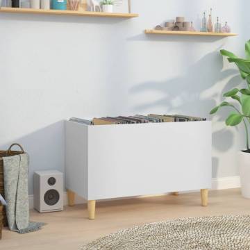 Record Cabinet White 74.5x38x48 cm Engineered Wood