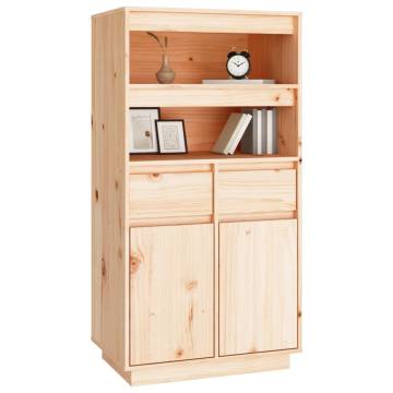 Highboard 60x40x116.5 cm Solid Wood Pine