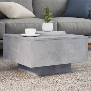 Coffee Table Concrete Grey 55x55x31 cm Engineered Wood