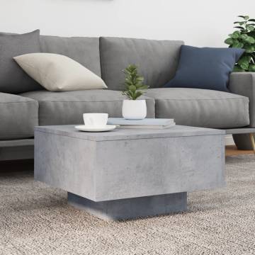 Coffee Table Concrete Grey 55x55x31 cm Engineered Wood