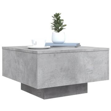 Coffee Table Concrete Grey 55x55x31 cm Engineered Wood