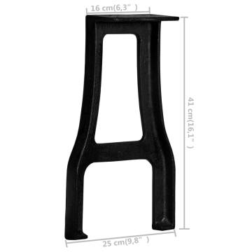 Bench Legs 2 pcs A-Frame Cast Iron