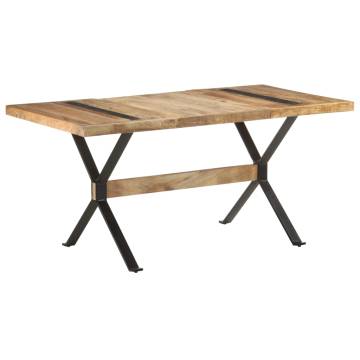 Dining Table 160x80x76 cm Rough Mango Wood