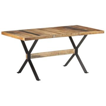 Dining Table 160x80x76 cm Rough Mango Wood