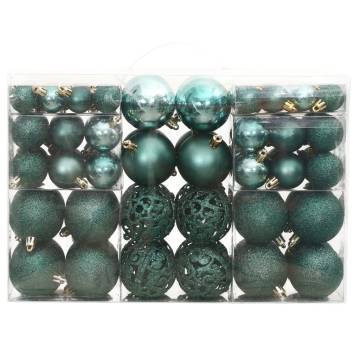 Christmas Baubles 100 pcs Green 3 4 6 cm