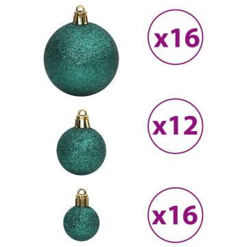 Christmas Baubles 100 pcs Green 3 4 6 cm