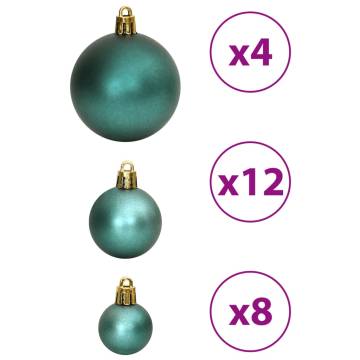 Christmas Baubles 100 pcs Green 3 4 6 cm