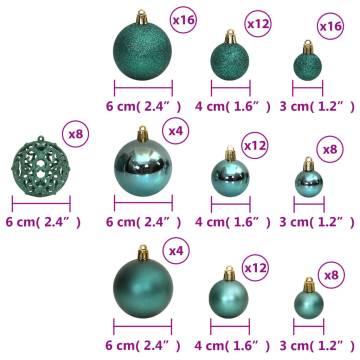 Christmas Baubles 100 pcs Green 3 4 6 cm