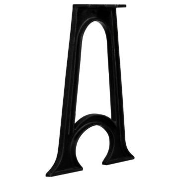 Dining Table Legs 2 pcs with Arched Base A-Frame Cast Iron