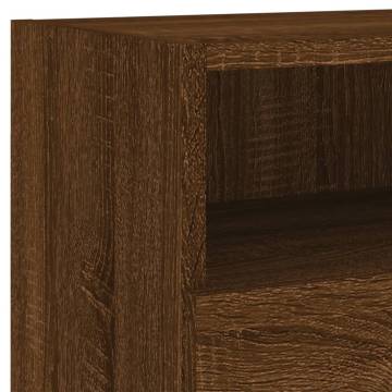 TV Wall Cabinet Brown Oak 80x30x30 cm Engineered Wood