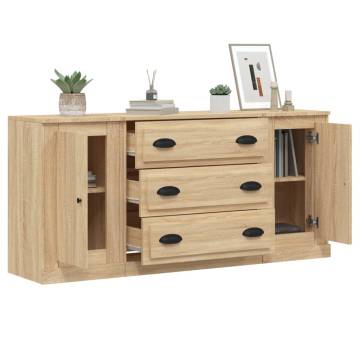 Sideboards 3 pcs Sonoma Oak Engineered Wood