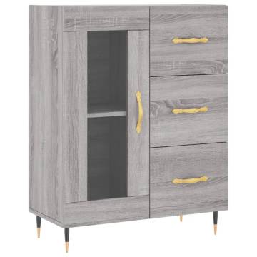 Highboard Grey Sonoma 69.5x34x180 cm Engineered Wood