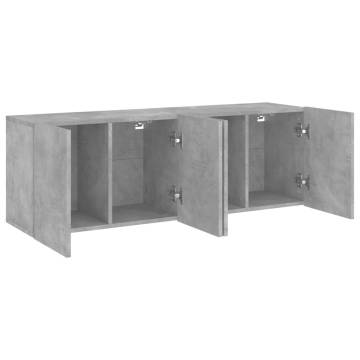 TV Cabinets Wall-mounted 2 pcs Concrete Grey 60x30x41 cm