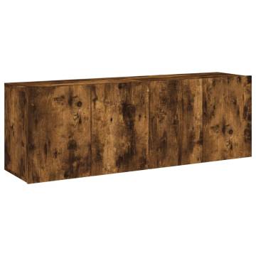 TV Cabinets Wall-mounted 2 pcs Smoked Oak 60x30x41 cm