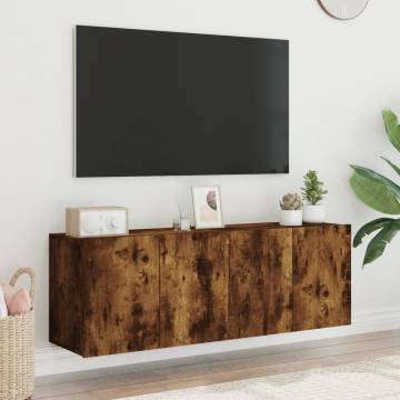 TV Cabinets Wall-mounted 2 pcs Smoked Oak 60x30x41 cm