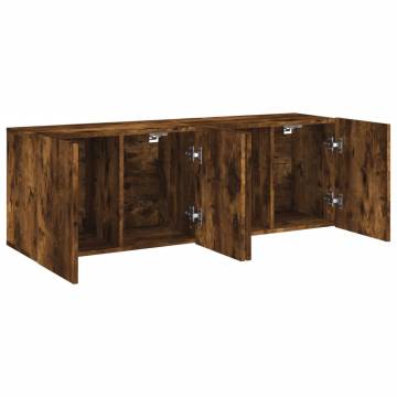 TV Cabinets Wall-mounted 2 pcs Smoked Oak 60x30x41 cm