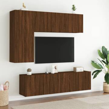 TV Cabinets Wall-mounted 2 pcs Brown Oak 60x30x41 cm