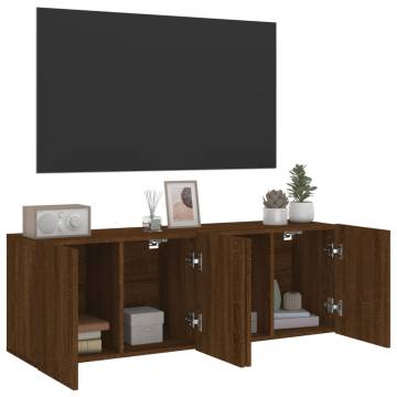 TV Cabinets Wall-mounted 2 pcs Brown Oak 60x30x41 cm