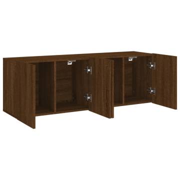 TV Cabinets Wall-mounted 2 pcs Brown Oak 60x30x41 cm