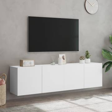 TV Cabinets Wall-mounted 2 pcs White 80x30x41 cm