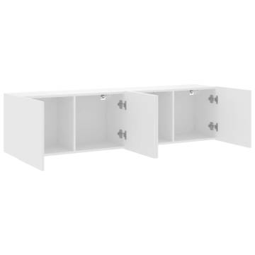 TV Cabinets Wall-mounted 2 pcs White 80x30x41 cm