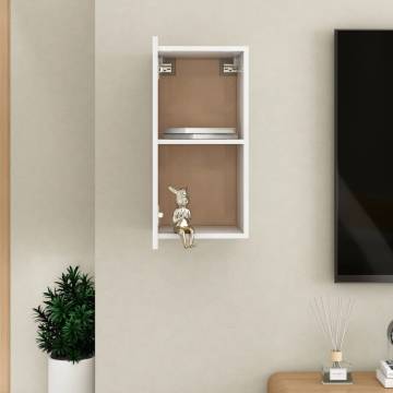 TV Cabinet High Gloss White 30.5x30x60 cm Engineered Wood