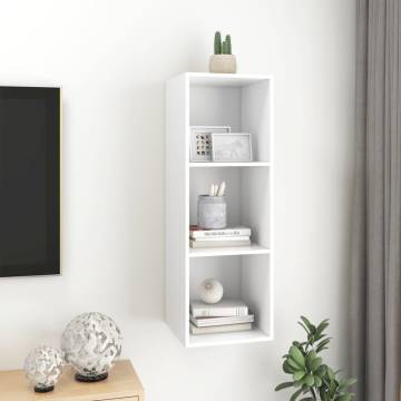 Wall-mounted TV Cabinet White 37x37x107 cm Engineered Wood