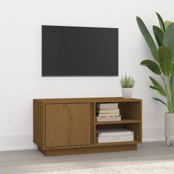 TV Cabinet Honey Brown 80x35x40.5 cm Solid Wood Pine