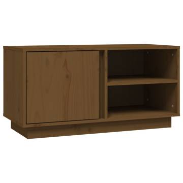 TV Cabinet Honey Brown 80x35x40.5 cm Solid Wood Pine