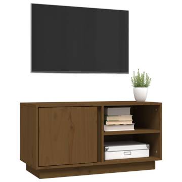 TV Cabinet Honey Brown 80x35x40.5 cm Solid Wood Pine